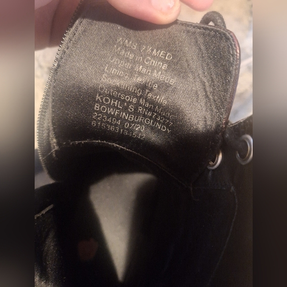 Kohls - Burgandy Combat Boots - Picture 8 of 8